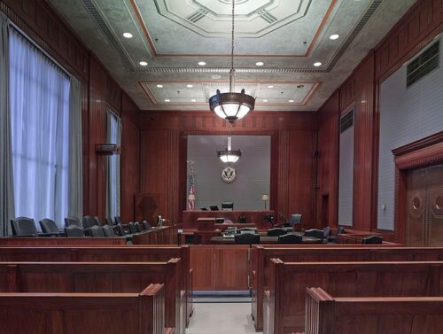 interior of courtroom