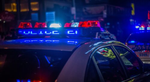 lights on police car