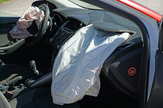 car with airbag deployed