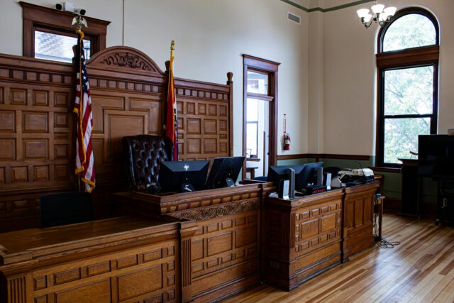 interior of courtroom